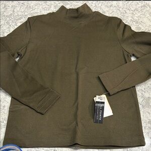 Vintage All Points Olive Mock Turtleneck. NOS